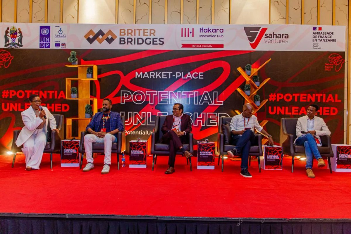 SparkSahara's tweet photo. We are honored to have Joseph Manirakiza from @Funguo_Tz, Joshua Murima from @briterbridges, IndrabhuwanKumar Sign from @MetLGroup, and Ajay Subramanian from @Startup_Reseau on a panel discussion moderated by Faith Pella
#PotentialUnleashed22 #PotentialUnleashedTZ https://t.co/HQ4cqa6Xna