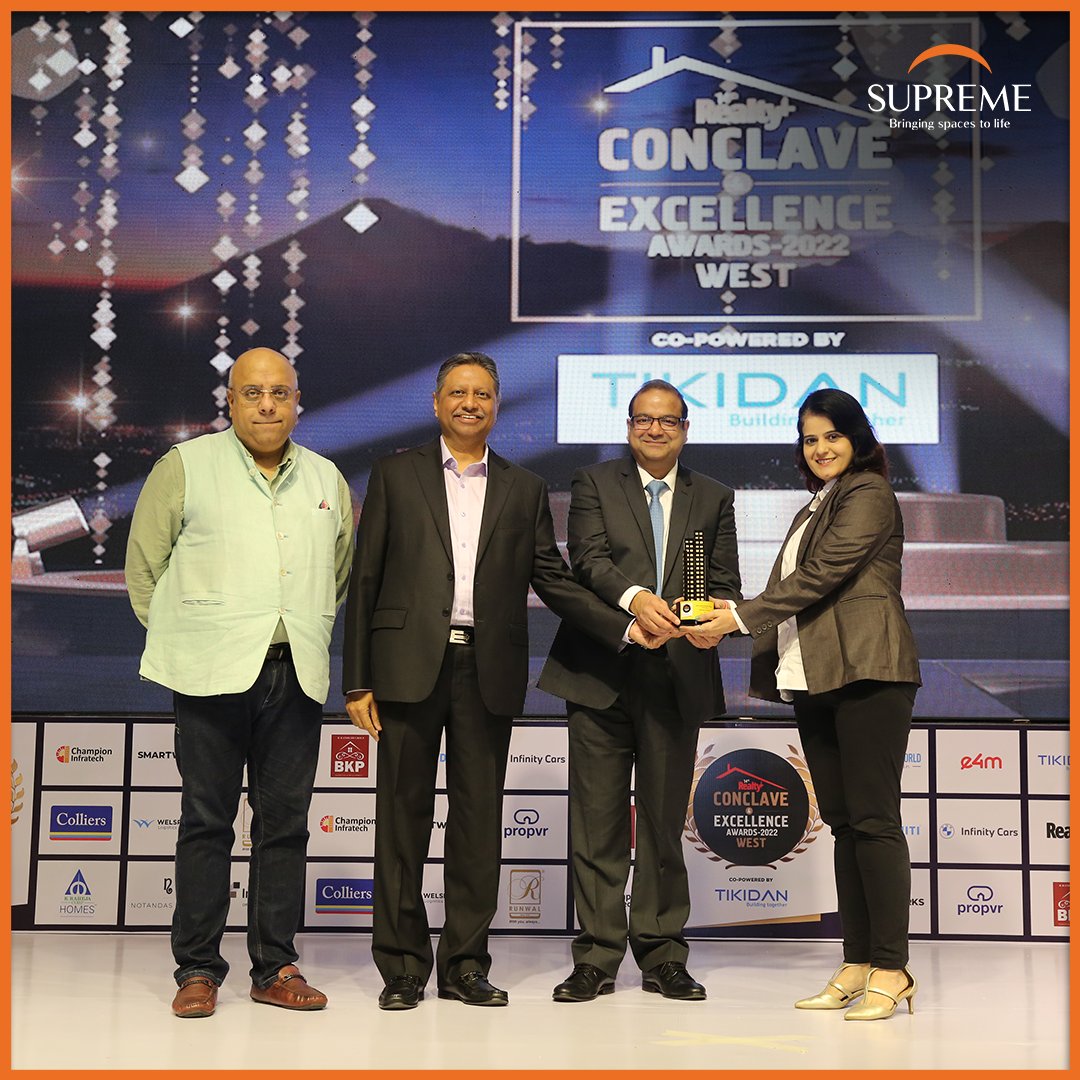 SupremeUnivrsal's tweet photo. It gives us immense pleasure to announce that we were awarded by Realty+, A Real Estate vertical from Exchange4Media for Supreme Elysia in The Ultra Luxury-Lifestyle Project of the Year category.
#SupremeUniversal #RealtyAwards #Exchange4Media #SupremeElysia #RealEstate https://t.co/Rzga0V9P86