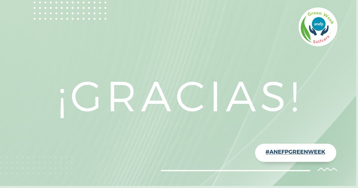 anefp_org's tweet photo. 🥰 Hasta aquí la I #anefpGreenWeek
 
 ♻ Más de 150 profesionales del sector de #autocuidado han compartido temas de interés en materia de sostenibilidad y RSC
 
🫶  ¡Gracias a los asistentes, los ponentes y empresas que han participado! https://t.co/EjUBkKuW2P