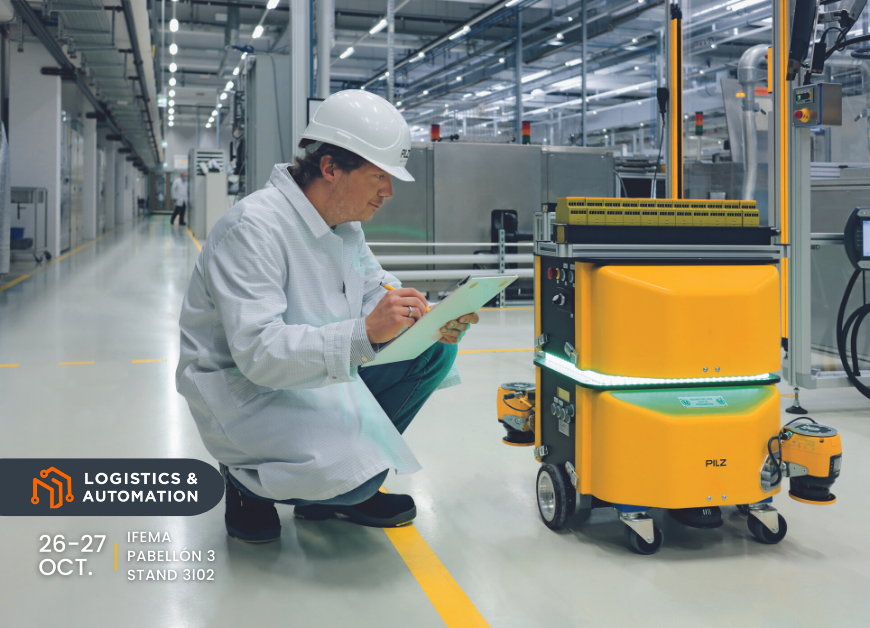 Pilz_ES_PT's tweet photo. 📅 ¿Ya has organizado tu visita a Logistics &amp; Automation? En el stand 3I02 de @IFEMA, encontrarás nuestros servicios para la #intralogística, de acuerdo con la norma ISO 3691-4, que hacen posible la concurrencia entre personas y #robotsmóviles. #safety
👉 https://t.co/D37burtAo6 https://t.co/EULCM8LQlM