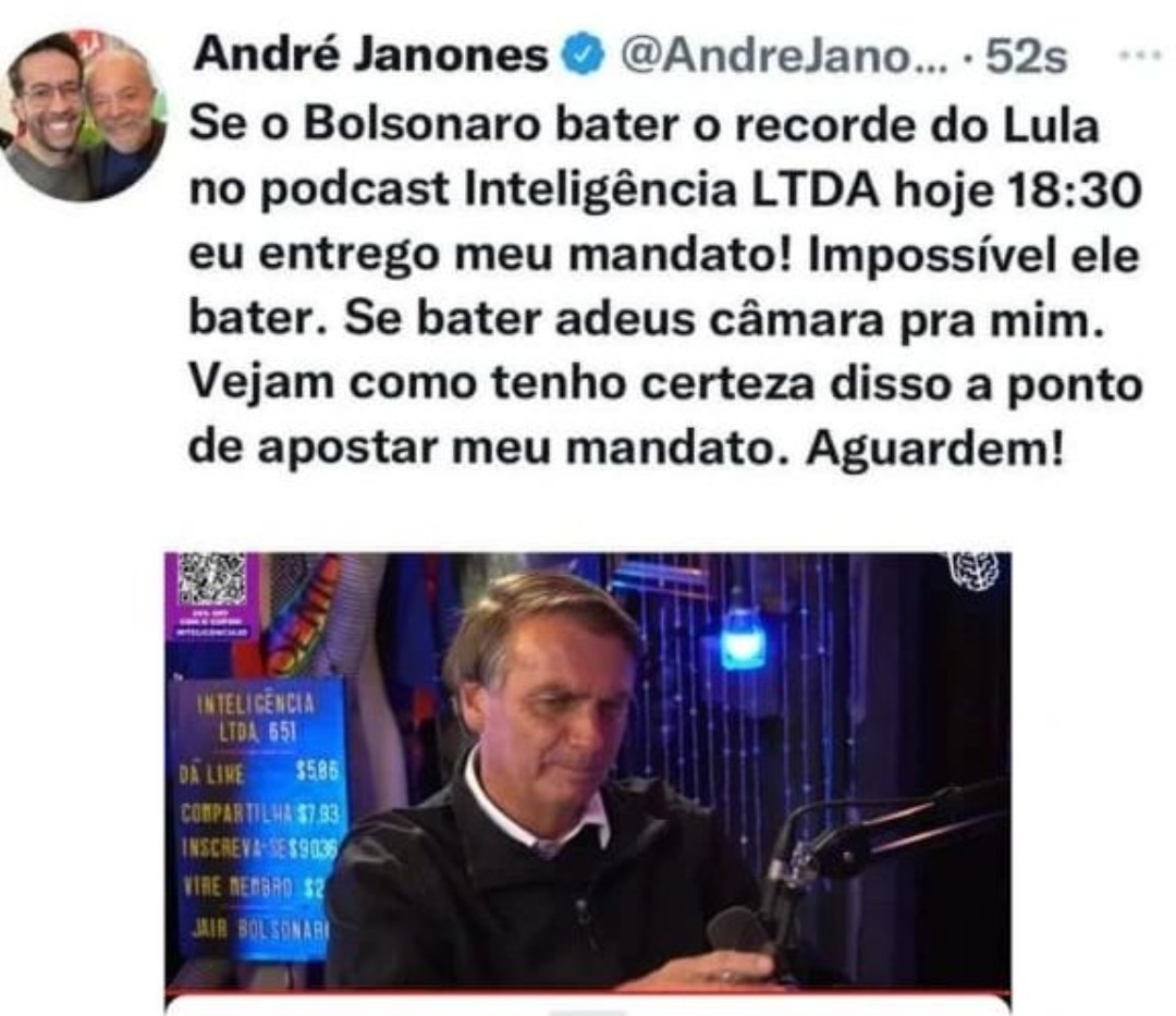 PqdCruz's tweet photo. @AndreJanonesAdv @CarlosBolsonaro O choro é livre. https://t.co/KfsnghfMga
