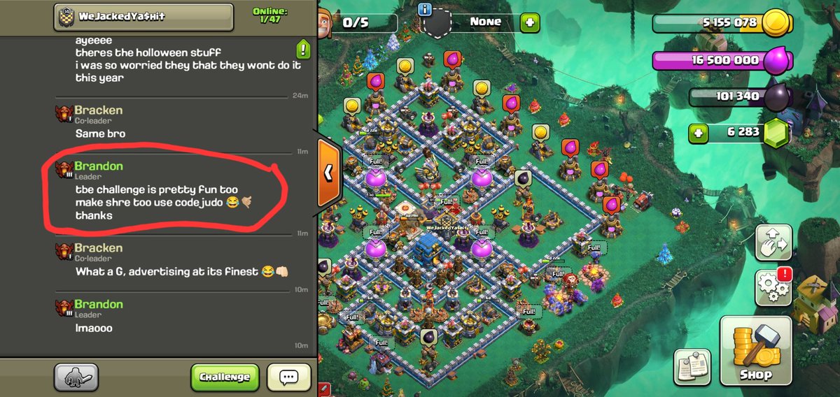 Its_Swifty1's tweet photo. @JudoSloth 
Looking out for you man, keep up the hard work 🤙🏼
#codejudo #clashofclan https://t.co/suvGUfBTTu