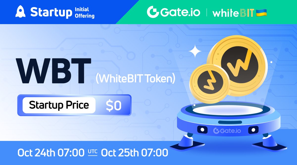 Gate_Launch's tweet photo. https://t.co/a1d9vCVWsR #Startup Free Offering: $WBT is coming! @WhiteBit

🗓️ Subscription: 07:00 AM, October 24 - October 25 (UTC)
🔹Airdrop Value: $120,000

Entry: https://t.co/yEhXBWoxkQ 

#gateiostartup #Gateio https://t.co/rGX3p7O4ts