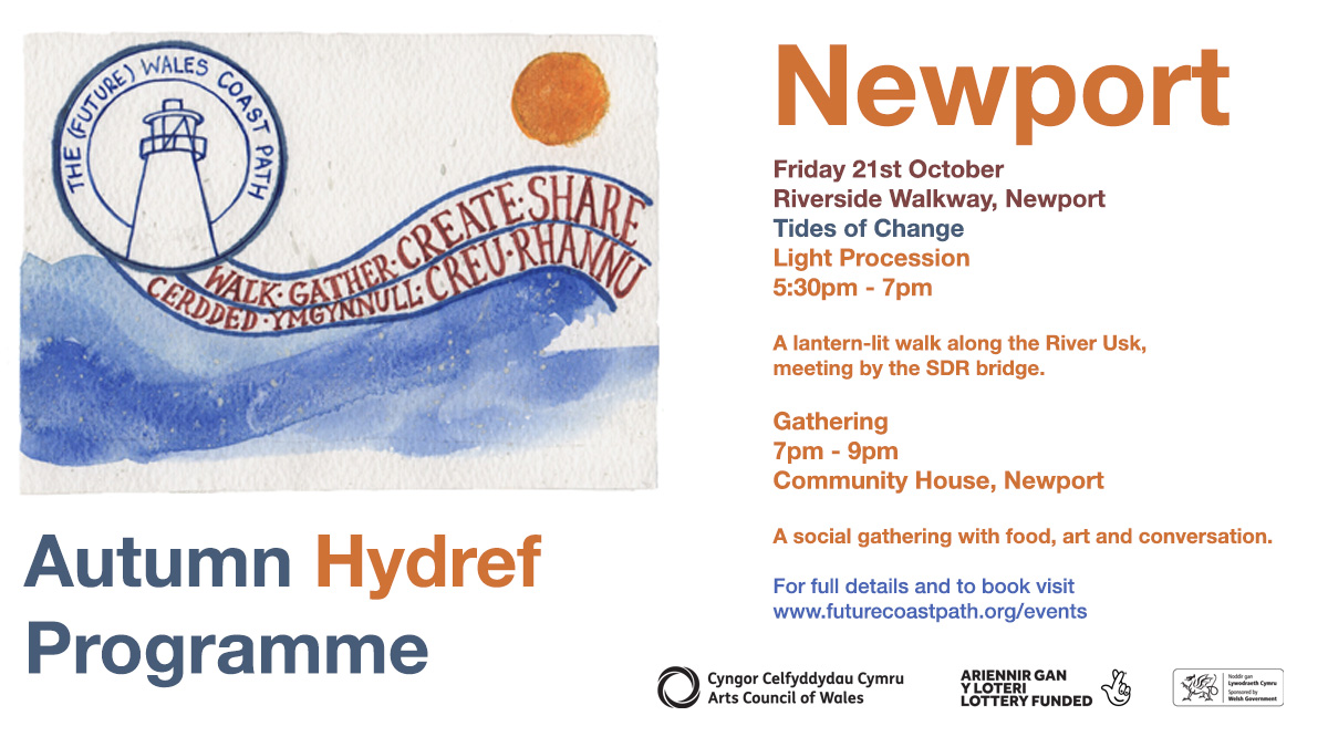 Join us this evening as we say goodbye and hwyl fawr to the Lighthouse outside <a href="/RiverfrontArts/">The Riverfront</a>.

We'll take a lantern-lit walk before meeting for a gathering with food, art, films and conversation.

Free, everyone welcome: bit.ly/3DdiIhr