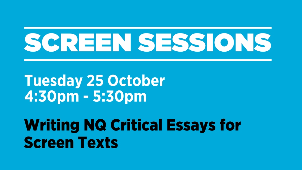 screenscots's tweet photo. Calling all teachers 📣
Gail Roberston, our Screen Education Officer, will be hosting this month's #ScreenSession which is focused on writing NQ critical essays for screen text.
Find out more and sign up 👉 https://t.co/1pt6gEk75i https://t.co/TgJE6Qjmxo