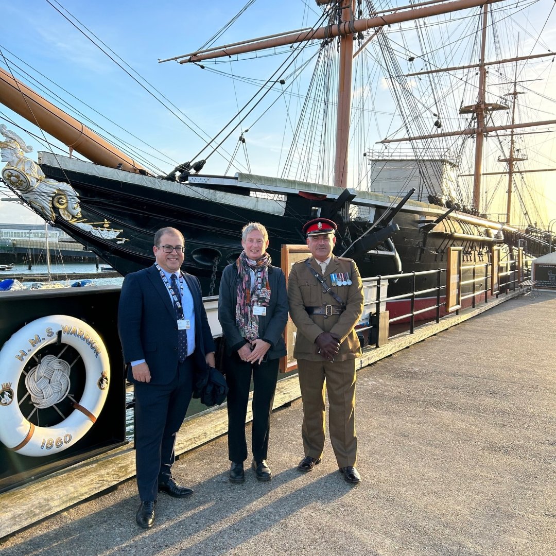 BHFT's tweet photo. After being awarded the Employer Recognition Scheme Gold Award, the highest level of accreditation bestowed by the Ministry of Defence, colleagues were invited to a presentation ceremony aboard HMS Warrior on His Majesty’s Naval Base, to be formally presented with the award🥇 https://t.co/GKrbLPUxIw