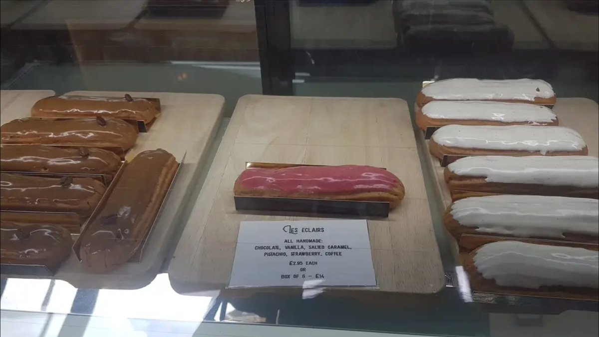 ...And Belfast's genuinely French bakery, 'Lazy Claire'. Eclairs to die for, if you've survived that pun.