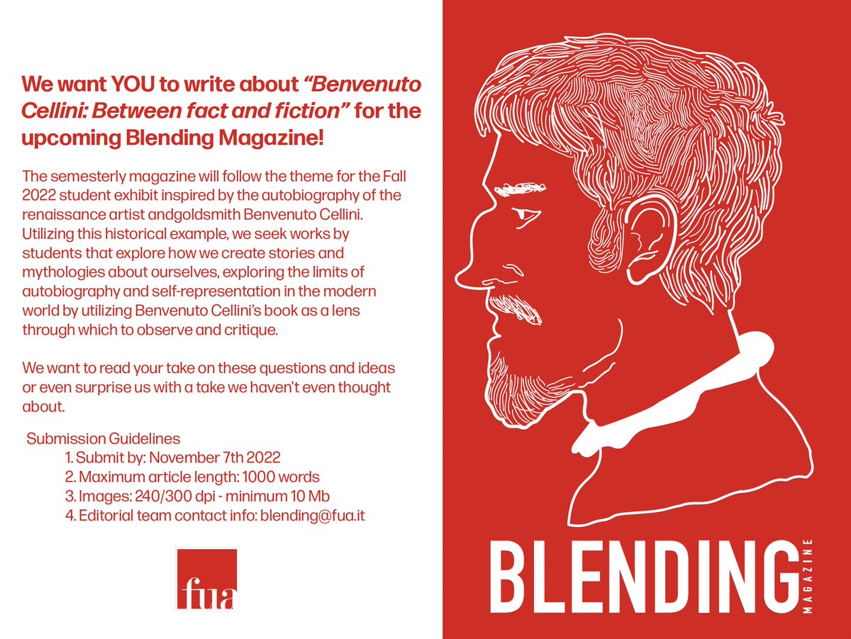 FUAuniversity's tweet photo. Submissions for the fall 2022 Issue of Blending Magazine are officially open, and we are looking forward to seeing what exciting pieces of writing we’ll receive from our students!
#blending #studentssubmission #studentarticle https://t.co/wNauU6OAW1