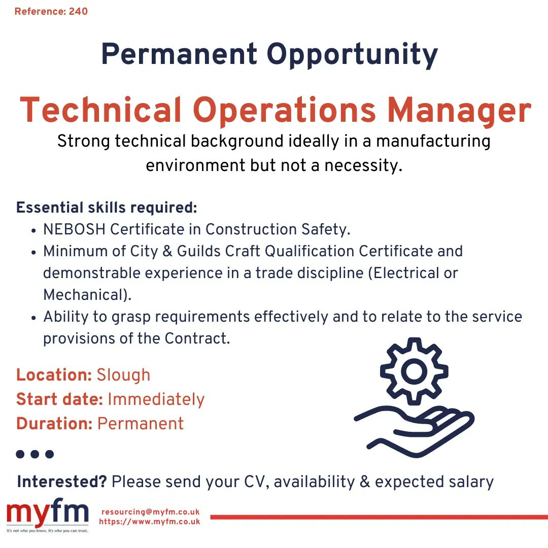 New job opportunities are now available! Please visit our website and sign up to have access to our full job board and to receive updates on new opportunities. Click here: buff.ly/3POY76p

#recruitment #interimmanagement #jobs #softskills #hiring #facilitiesmanagement