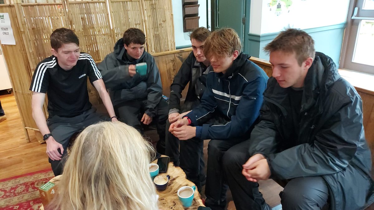 AshtonOutdoorEd's tweet photo. And they are Done. DofE Gold All passed and now having a hot chocolate and a Debrief.  It's been a challenging exped for them with some pretty awful weather, but they have done exceptionally well. Full credit to them. https://t.co/4SEQF3q1DN
