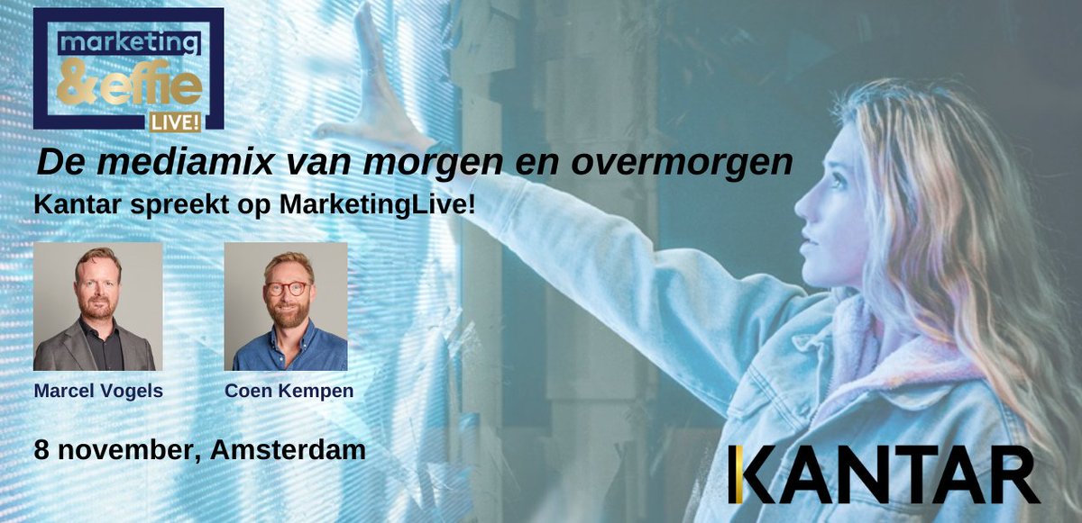 Benieuwd hoe de ideale media-mix van de toekomst eruitziet? Hoe gaan we morgen en overmorgen om met media? Kom dit te weten in Kantars sessie tijdens Marketing Live!
Bestel hier je ticket: bit.ly/3eu56F4
#marketinglive #kantar #media