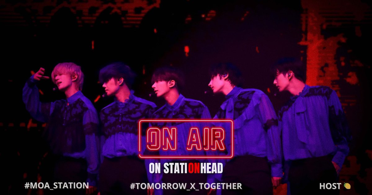 moa_station's tweet photo. 🚨| ON AIR 🌹

Host 🍋 is on air streaming for #TXT on @STATIONHEAD!

🎯: #TheGlowUpChapter Tracklist

📻: https://t.co/YXnXVMldBt

LAST DAY FOR MOA COMEBACK!!

#MOACOMEBACK #0X1LOVESONG #TXTSpotifyto3B
#TOMORROW_X_TOGETHER
@TXT_members @TXT_bighit https://t.co/NK0zfyJIRF