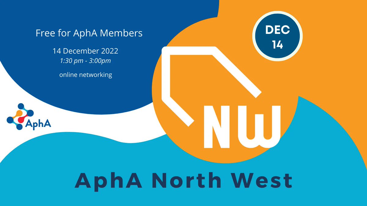 It may be 65 days until Christmas (we know, we know it's not even been Halloween yet!) but more importantly, the next NW AphA (online) meetup is on December 14th - put it in the diary! Open and free to all members, let's get together! >> eventbrite.co.uk/e/apha-north-w…