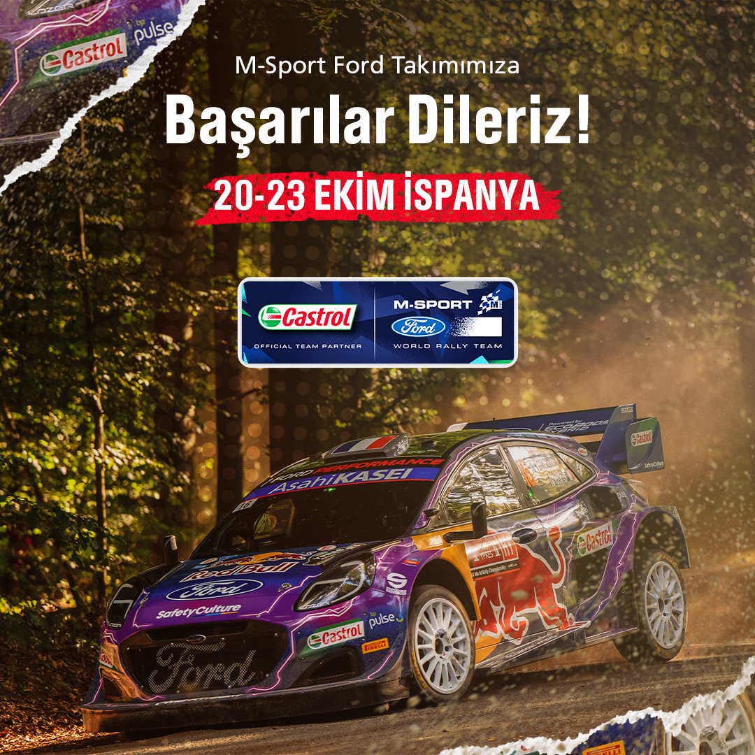 #WRC hayranlarını görebilir miyiz?👇🏻 @MSportLtd takımımız ile adrenalin ve maceraya doyacağımız kesin! Takımımıza #İspanyaRallisi’nde başarılar dileriz! #Ralli #CastrolEDGE