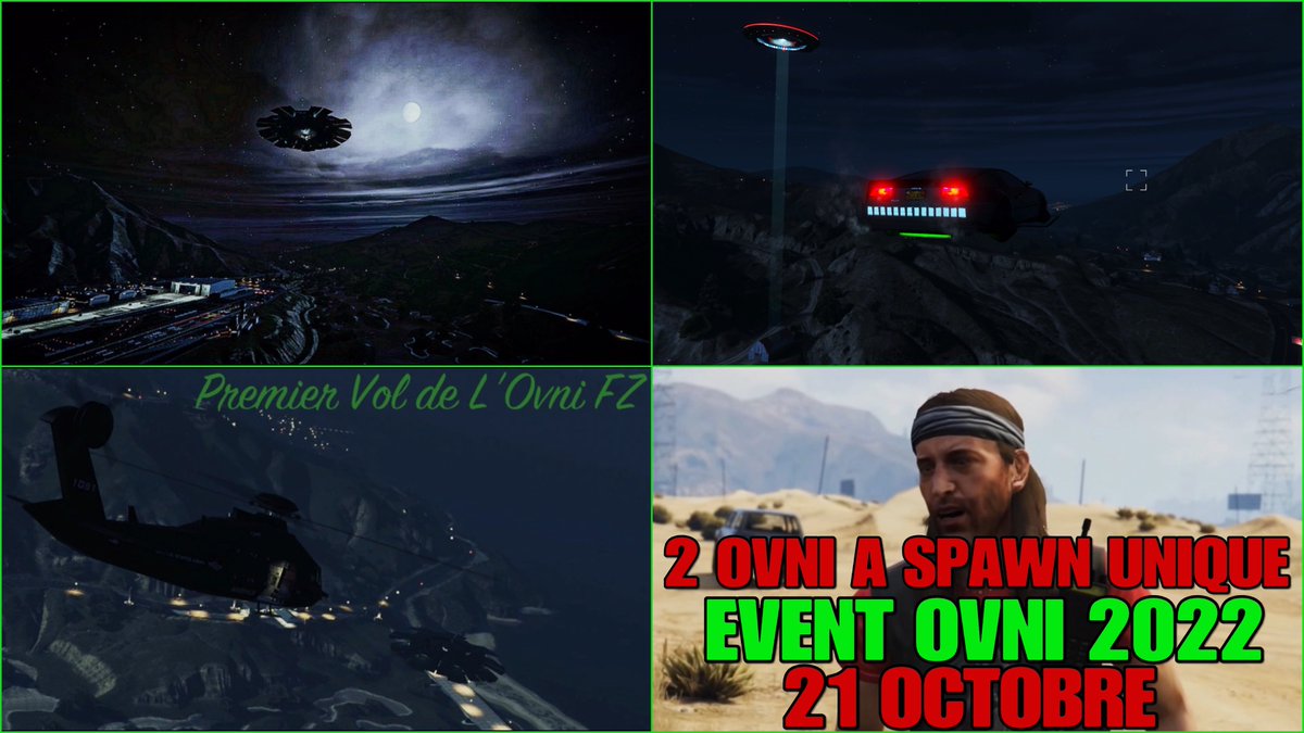 TgsRockstarClub's tweet photo. [OVNI EVENT] L’OVNI FURTIF EST LÀ !! 2 OVNI A SPAWN UNIQUE CE VENDREDI 2... https://t.co/RzNrpXaSOB via @YouTube

#GTAOnline #GTAV #GTA #GTA5 #RockstarGames #RockstarEditor #B1GMATIC #Snapm #Ovni #ufosighting #Halloween https://t.co/LK61i31u9m
