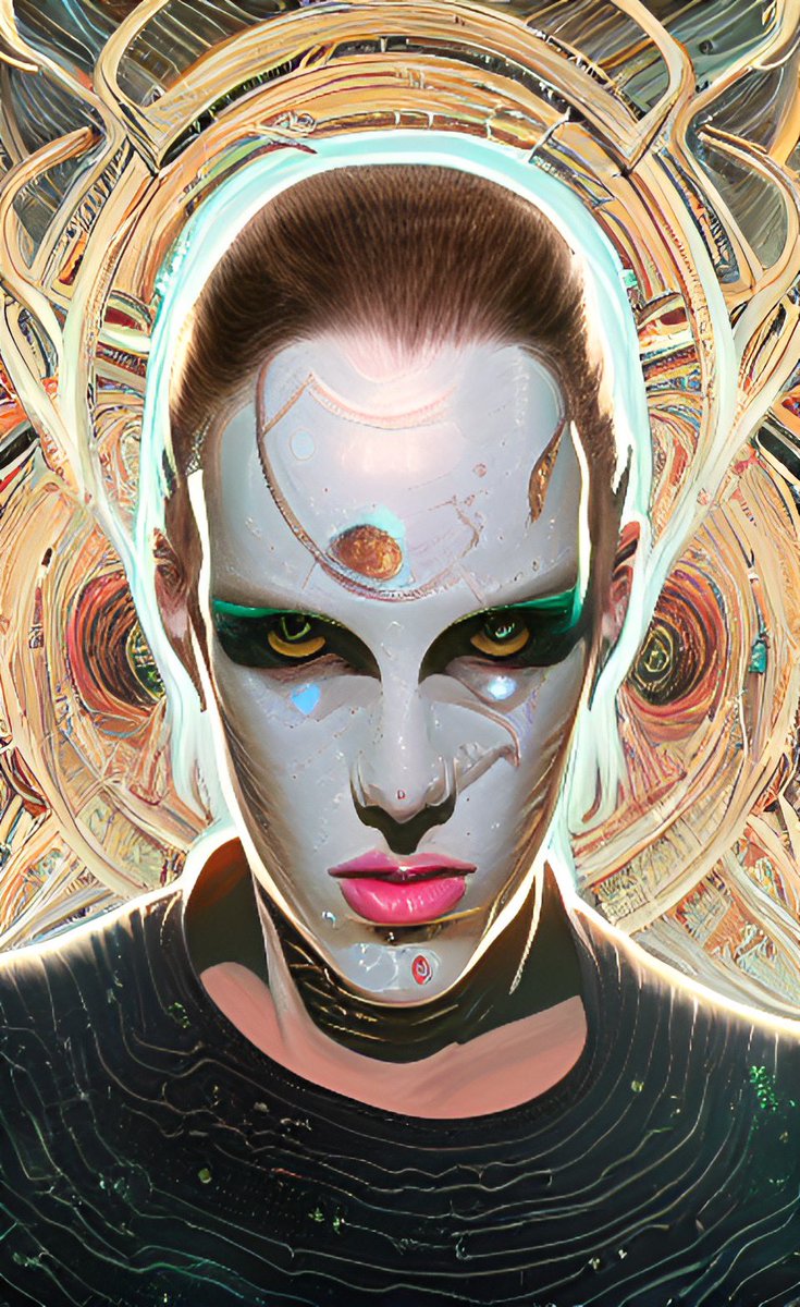 rushpoint_ai's tweet photo. Judgment
#scifi #alien #android #robot #androgynous #aigeneratedart #aiart #aiia #aiartwork #aiartcommunity #art #DreamDiffusion #wombo #wombodream #gay #gayart https://t.co/WPm2FVQLZp