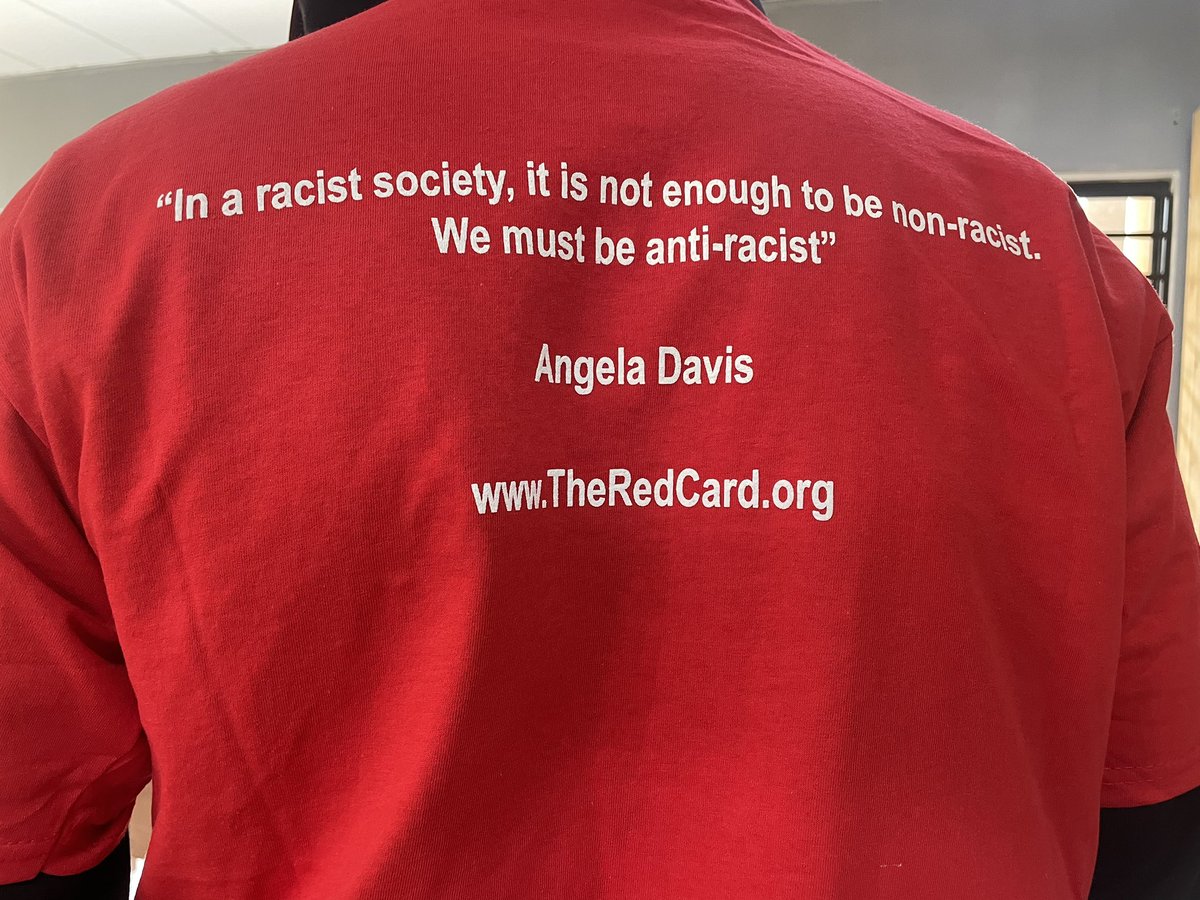 <a href="/KathradaFound/">Kathrada Foundation</a> staff members celebrating #wrd2022 #ShowRacismtheRedCard <a href="/SRTRC_England/">Show Racism the Red Card</a>