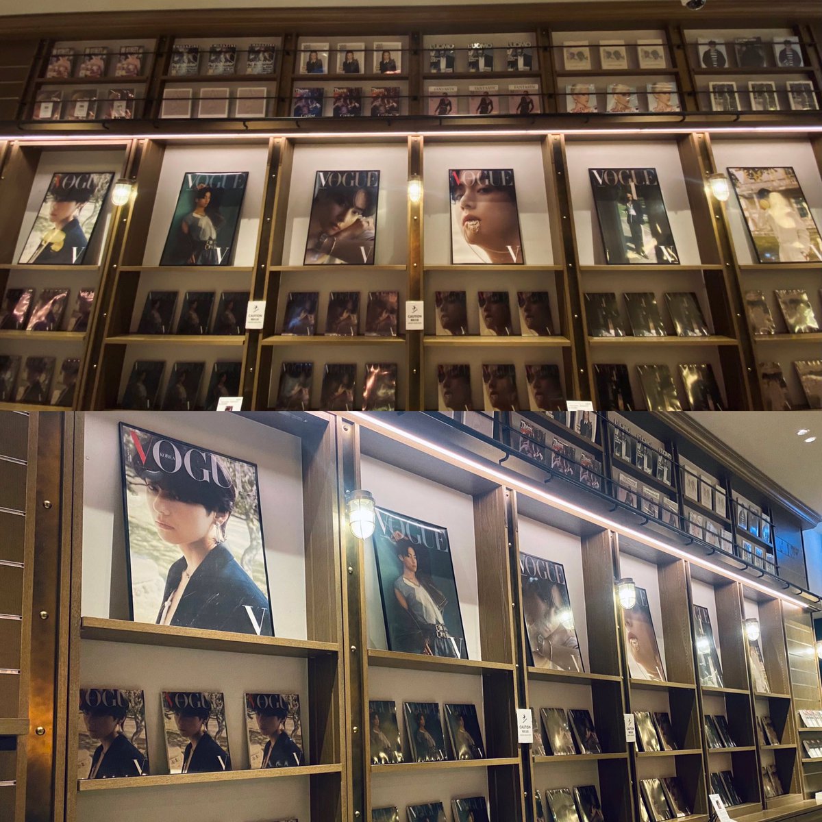 A display for Taehyung’s vogue in korea and japan 🥰
