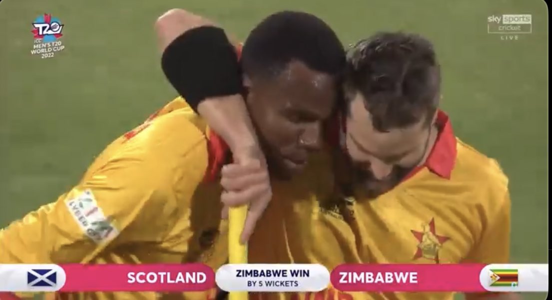 Zimbabwe Cricket! Our proudest day! We are through to the super 12 of the World Cup!

What a day! What a team🇿🇼❤️