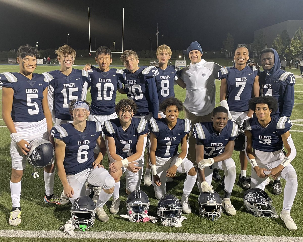 Isaac_McG's tweet photo. Playoff time! You’re looking at one of the highest performing WR groups in the state! Boys have turned to men and leaders, ready to battle! @Phillip_M12 @EMeals7 @CooperSL11 @TPCSKnights https://t.co/D5z3trThVC