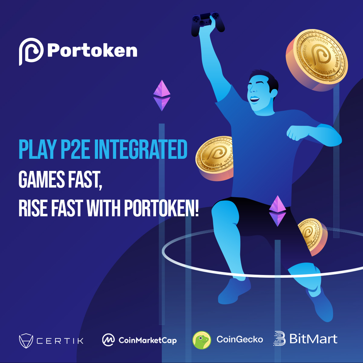 portumatoken's tweet photo. Earn POR Tokens by playing and watching Portuma P2E integrated games, enjoy playing with zero risk!🎮🎈

#WeArePORTiger #PORTiger #PORToken #Token #Portuma #Gamers #Playtoearn #Play2Earn #Ingame #Earn https://t.co/MBYwM59rEz
