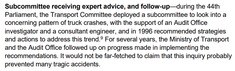 GraemeEdgeler's tweet photo. Submissions on the review of Standings Order are now available on the @NZParliament website. Several share @WainuiomataTrev's view about select committees, suggesting more robust committee scrutiny of the Government. The submission of the Clerk of the House includes this example: https://t.co/1QtNEEUyqc