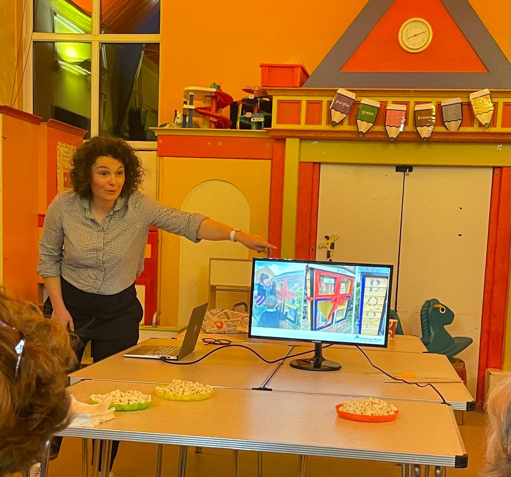 millroadwi's tweet photo. Great to have the fabulous Catherine Galloway at our October meeting. She started her own @LittleFreeLibra in 2020 and has expanded her involvement to increase literacy in Abbey Ward #bravo #wi #wilife https://t.co/qQ8Hzr0C3g