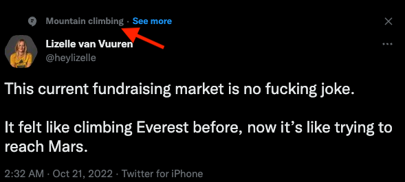 marinbek's tweet photo. @heylizelle #shittyAI by twitter :) 

But yeah, the fundraising market is tough right now. On the other hand, it will be a good purge of shitty startups, freeing up capital for the rest of us https://t.co/TSxROr0Zlj