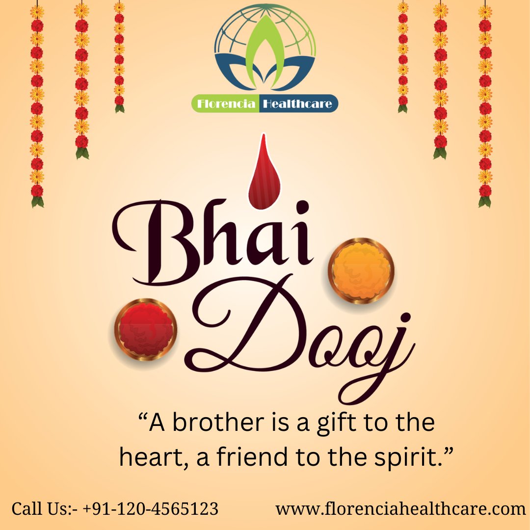 FlorenciaHealth's tweet photo. I am lucky that I have got a wonderful brother in your form. Wishing you lots of happiness, success, and good health.

Happy Bhai Dooj..!!!

#bhaidooj #diwali #bhaidoojspecial #bhai #bhaibehen #bhaidoojgifts #love #happybhaidooj #india #bhaidoojcelebration #bhaitika #bhaibhai https://t.co/dkDaqBqXcO