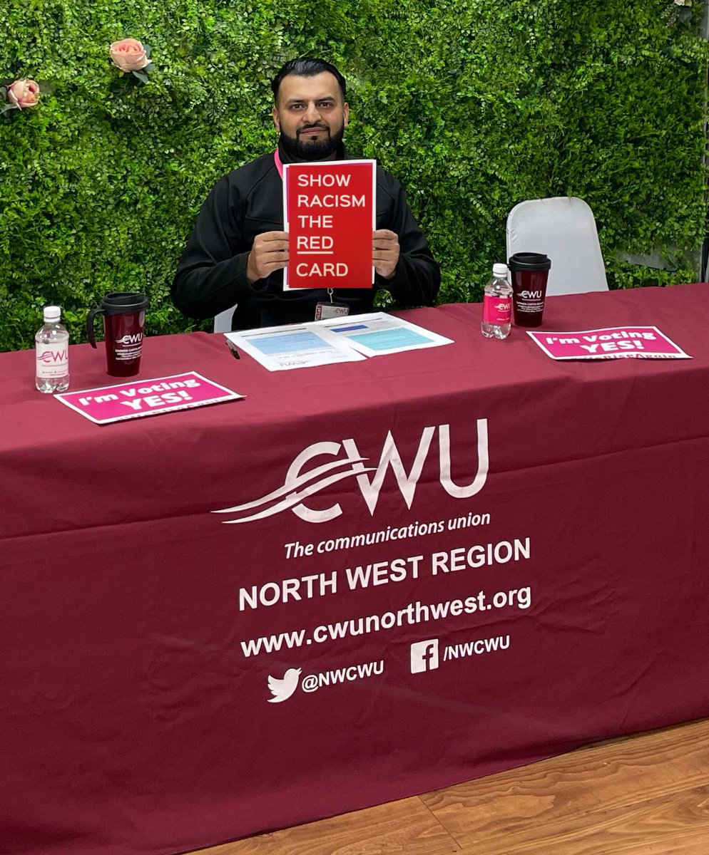 CwuDarwen's tweet photo. @SRTRC_England #ShowRacismTheRedCard #CWU @CwuDarwen @NWCWU https://t.co/DT1rZZQmrY
