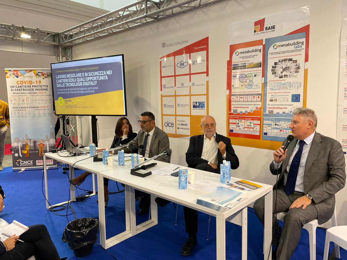 CnceIt's tweet photo. #ProgettoEMEcs intervento di Dario Firsech Presidente #CNCE che ringrazia i partner, in particolare l'Istituto Nazionale del Lavoro che ci ha onorato con i suoi contributi alla discussione. @DarioEffe1 @INL_gov #saie #saie22 https://t.co/O0TSYwY7Qq