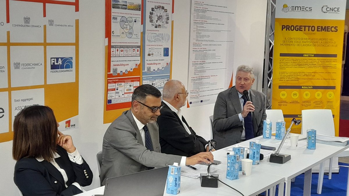 CnceIt's tweet photo. #ProgettoEMEcs intervento di Dario Firsech Presidente #CNCE che ringrazia i partner, in particolare l'Istituto Nazionale del Lavoro che ci ha onorato con i suoi contributi alla discussione. @DarioEffe1 @INL_gov #saie #saie22 https://t.co/O0TSYwY7Qq