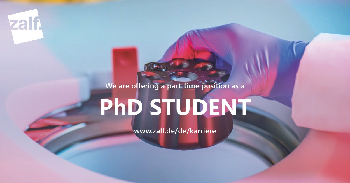 zalf_leibniz's tweet photo. #joboffer
We are offering a PhD student (f/m/d) position (65%, temporarily limited for 36 months) within the project COINS to carry out field and laboratory experiments and to work on the underlying scientific question.
more info:
https://t.co/sDWpJL32d6 https://t.co/MvwyqWC5kh