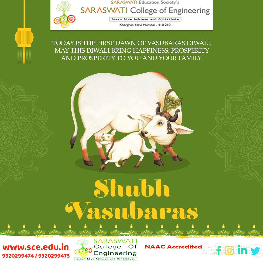 SCOE_Kharghar's tweet photo. May this Vasu Baras burn all the bad times and things for you and help you enter in good times. Have a happy Vasu Baras.
#Join_SCOE 📚
#BeEngineer👷🏻♂️
#vasubaras #AE #BE #ME #CE #IT #CS #Civil #NSS #CET #JEE #HSC #SSC #engineer #college #education #navimumbai #scoekharghar https://t.co/pLWjPjkmaf