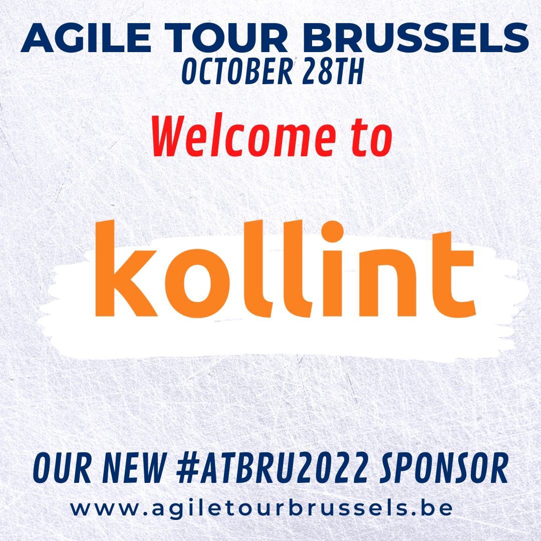 Dear All,
We are proud to welcome Kollint as a sponsor for the Agile Tour Brussels 2022.

Thanks for joining the #ATBru2022 Band!

Meet them next October 28, get your 🎟️: agiletourbrussels.be

#agile #conference