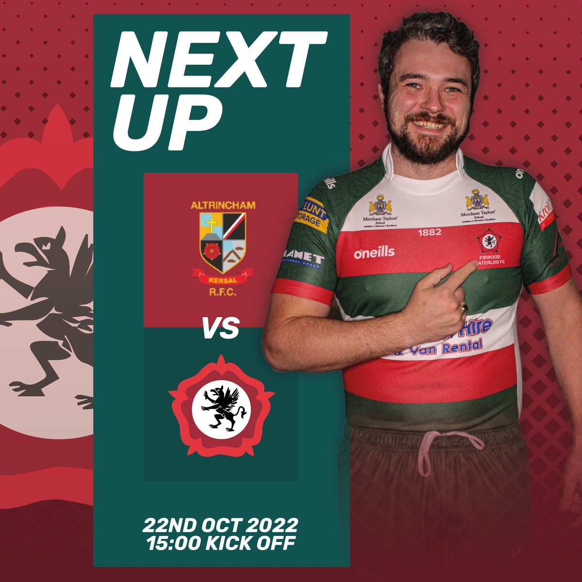 Waterloo1st's tweet photo. 📢 Next Up…

1st XV
🆚 Altrincham Kersal 1st XV
🕒K.O. 15:00
📍Stelfox Avenue, WA15 6UL

2nd XV
🆚 Kendal 2nd XV
🕒K.O. 15:00
📍The Memorial Ground, L23 8TW

3rd XV
🆚 Mossley Hill 2nd XV
🕒K.O. 15:00
📍The Memorial Ground, L23 8TW

🟢🔴⚪️🟢🔴⚪️ https://t.co/WQy8bfnVJS