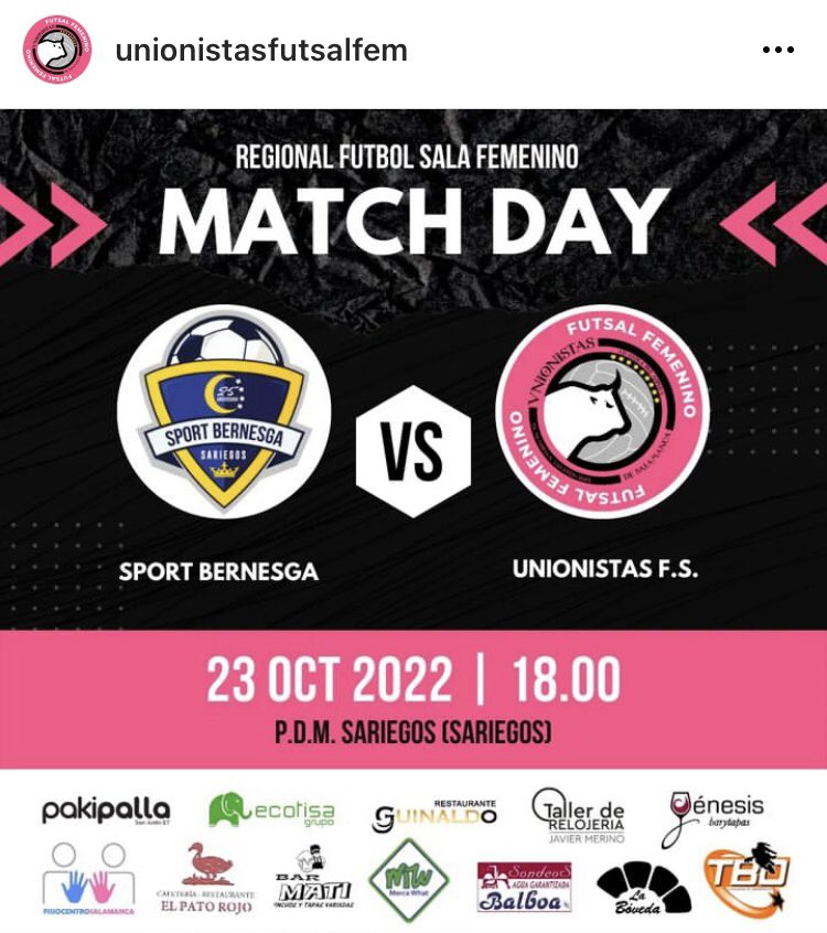 SalamancaFSFem's tweet photo. ⚔️Este domingo nuestras chicas se desplazan a tierras leonesas para enfrentarse al @SportBernesga.⚔️

⚠️Nuestras guerreras intentarán conseguir los 3 primeros puntos de la liga. 

¡VAMOS UNIONISTAS!, juntos somos más💪🏼🔥
#unionistasnuncaserinde #aporel+3 https://t.co/5hO95zsBXK