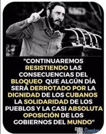 Seguimos reafirmando con millones de ejemplos al mundo que, #Cuba no está sola.#MejorSinBloqueo