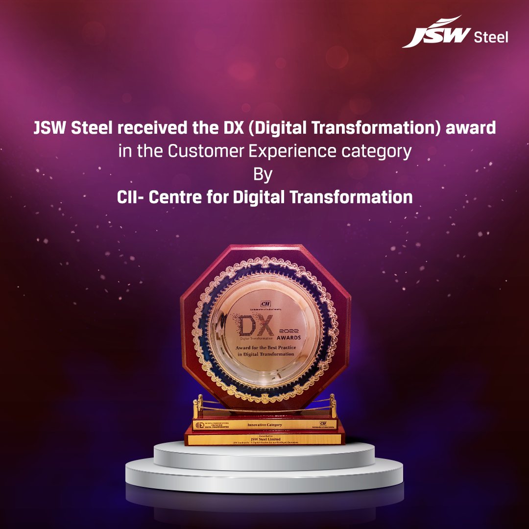 Appreciating our path breaking initiative for Customers, CII awarded us with the DX award-2022 for Best practices in Digital Transformation (DX) - Customer Experience category.