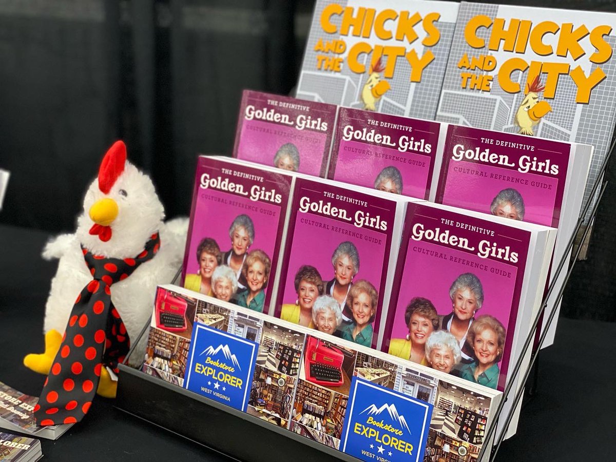 mattbrowning's tweet photo. The #WVBookFest begins today! Come see me in the Festival Marketplace for signed copies of #BookstoreExplorer, Chicks and the City and The Golden Girls Reference Guide! Fri 11:30-6:30/Sat 8-5. @WVBookFestival @Lyons_Press https://t.co/2ccuGZ6Stk