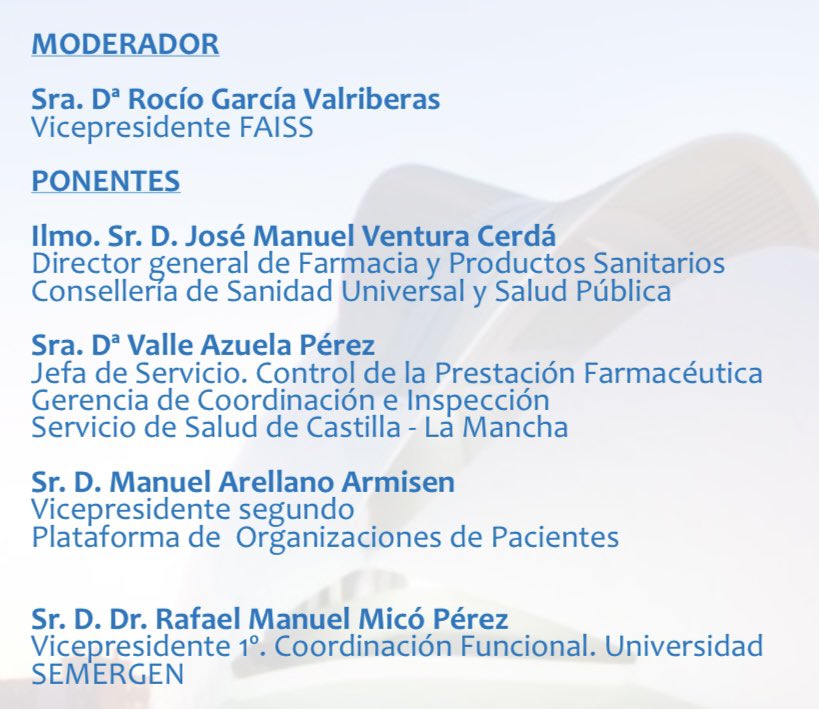 Gracias <a href="/FAISS_es/">FAISS</a> por contar con <a href="/pacientesPOP/">Plataforma de Organizaciones de Pacientes</a> para aportar la voz de los pacientes para tratar las alternativas al #visado en el siglo XXI con ponentes de gran nivel

#CongresoFaiss #FAISS
#InspecciónSanitaria