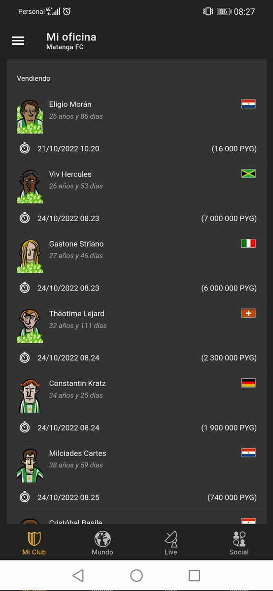 matanga_fc's tweet image. Estamos en posición de informas que ya tenemos el listado de los jugadores que no serán tenidos en cuenta, en total son 7 jugadores los que pasaria a venta:
- Eligió Moran
- Viv Hércules
- Gastone Striano
- Theotime Lejard
- Constantin Kratz 
- Milcíades Cartes
- Cristóbal Basile