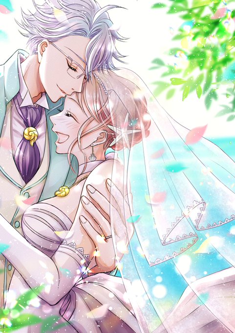 「breasts wedding dress」 illustration images(Latest)｜3pages