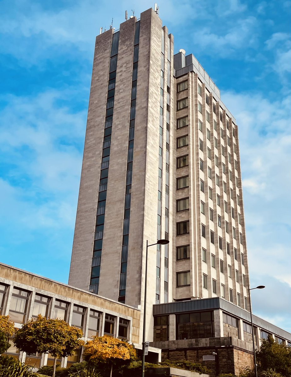 An autumnal Oldham Town Centre looking rather splendid today