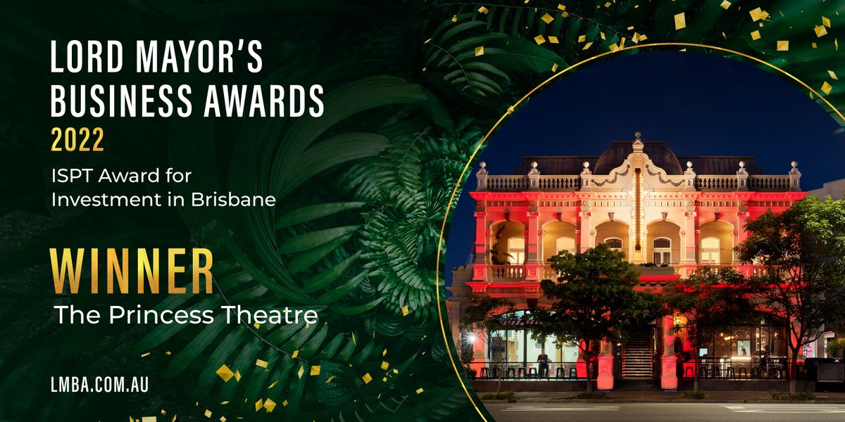 Congratulations to The Princess Theatre - winner of the ISPT Award for Investment in Brisbane at #LMBA2022. After laying largely dormant for over 70 years, Queensland’s oldest surviving and only 19th Century theatre - The Princess Theatre - has been given a new life.