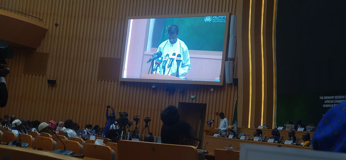 D_Kandeh's tweet photo. The Gambia's vice president declares 73rd Ordinary Session of the African Commission on Human and People's Rights in Banjul, The Gambia. #ForumAchpr73 https://t.co/zpheTgnnxD