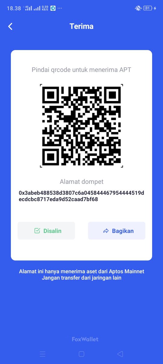 AldyAlviend's tweet photo. @FoxWallet @AptosFoundation @AptosNews1 @aptos_news @AptosEcosystems @AptosNewsHQ @AptosFoundation  @AptosLabs @FoxWallet  0x3abeb488538d3807c6a045844467954444519decdcbc8717eda9d52caad7bf68 https://t.co/tCMlMTKSrT