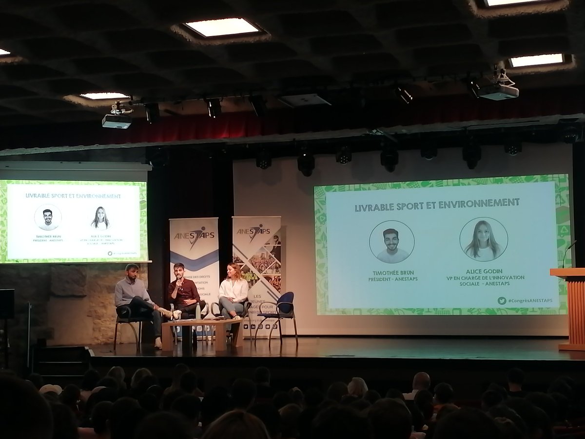 ThibaultD__'s tweet photo. #CongrèsANESTAPS |
Lors de son 47ème Congrès, l'@ANESTAPS présente son livrable issu de l'#Educathon #sport et #environnement !

L'occasion de revenir sur les propositions construites par une #jeunesse #engagée en faveur de l'environnement. https://t.co/q3uhv0f3SI