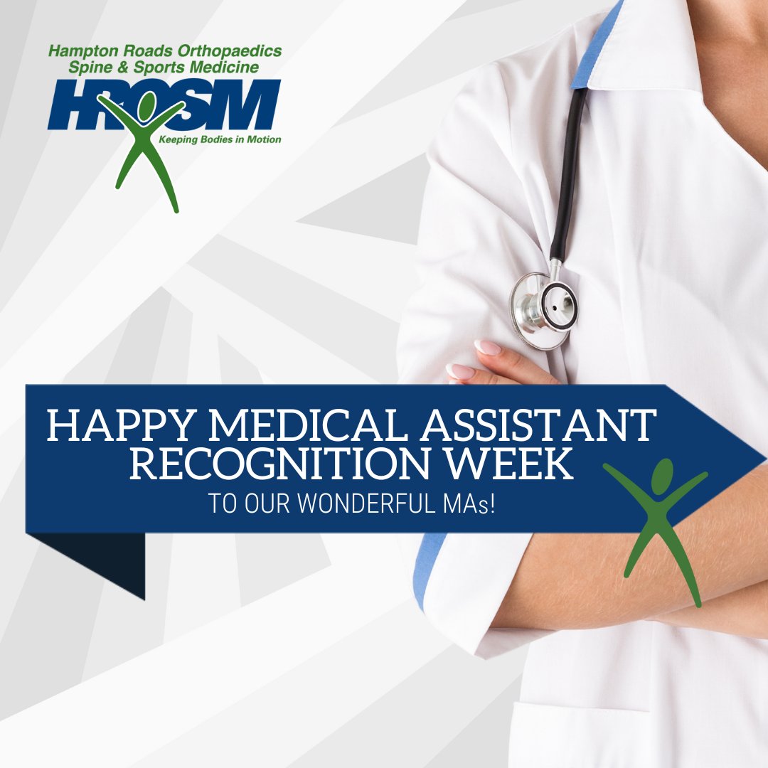 HROSM's tweet image. In honor of #MedicalAssistantRecognitionWeek, we want to thank our talented and compassionate MAs for everything they do for the HROSM team and patients.

#MedicalAssistant #HROSM