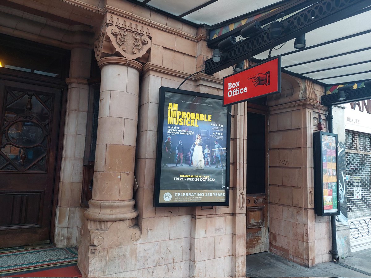 First, first night tonight for #AnImprobableMusical <a href="/HackneyEmpire/">Hackney Empire</a> Here we go! Theatre as live as you can get it! <a href="/improbable1/">Improbable</a>